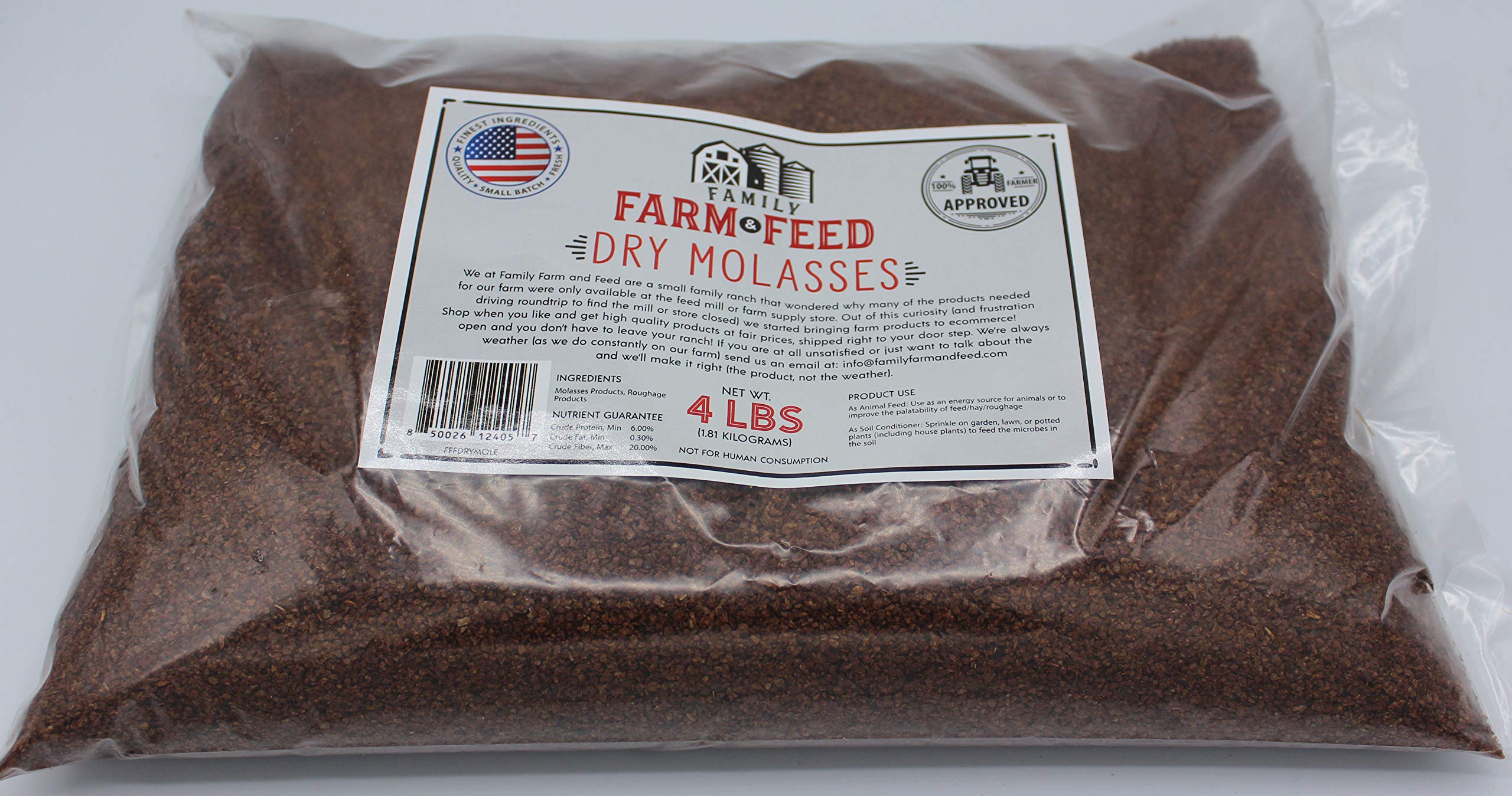 Textura granular de melaza seca de Family Farm and Feed