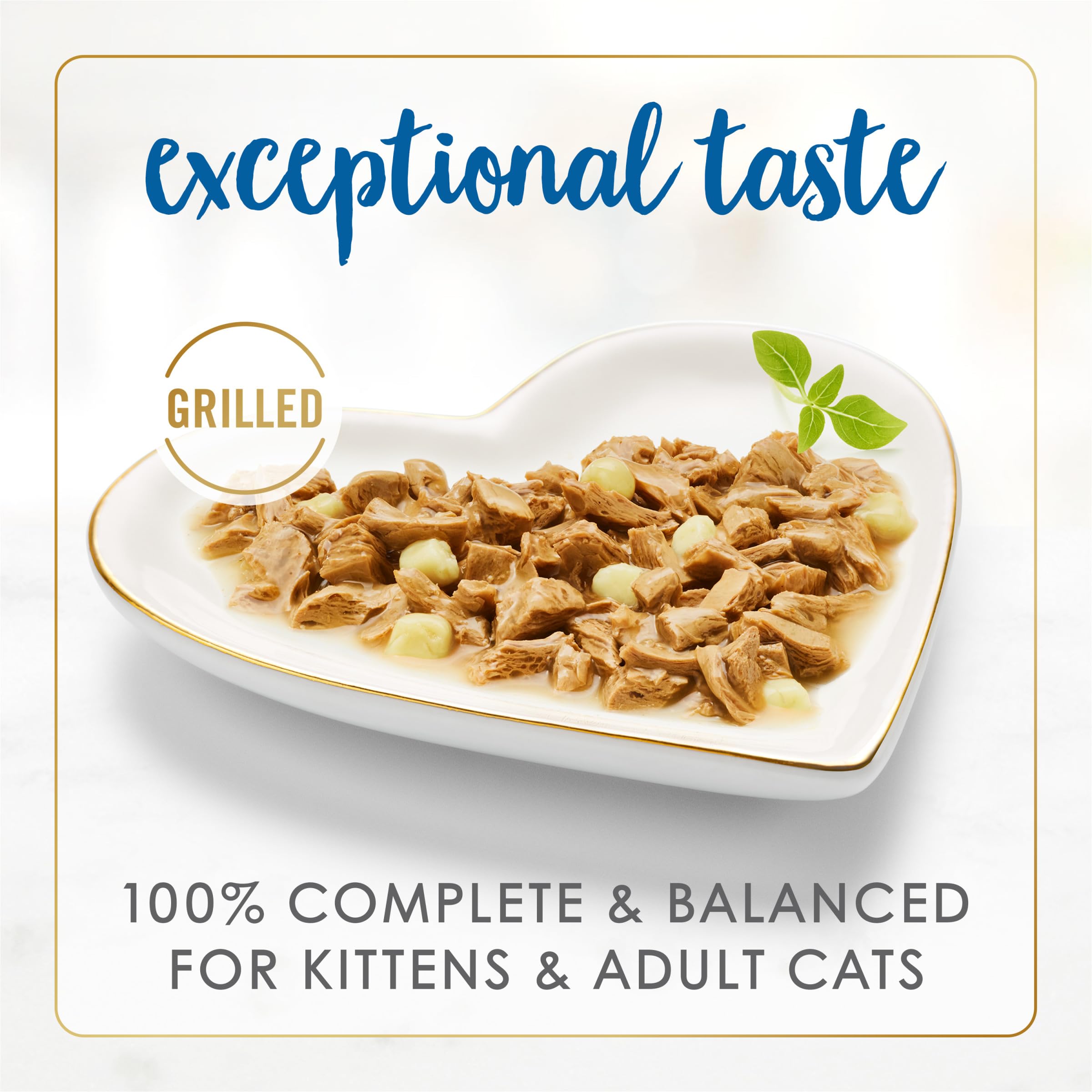 Fancy Feast Delights ingredientes reales en lata, calidad para gatos exigentes.