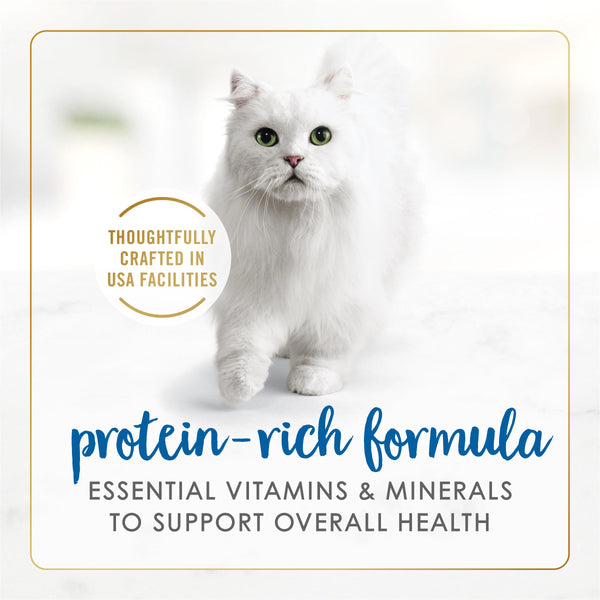 Fancy Feast Delights nutrición completa para gatitos y adultos, opción conveniente.