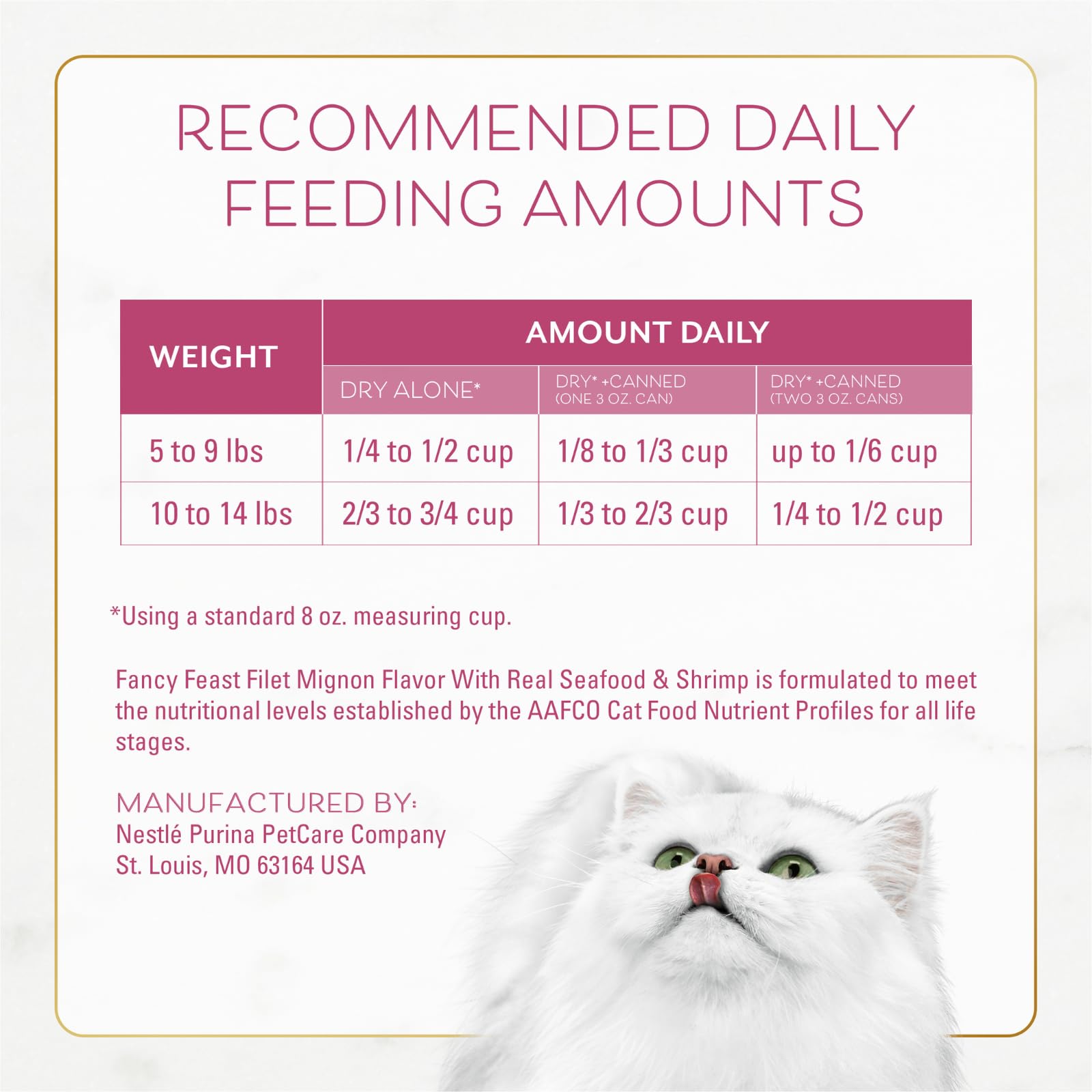 Imagen del envase de tres unidades de Fancy Feast en estante.