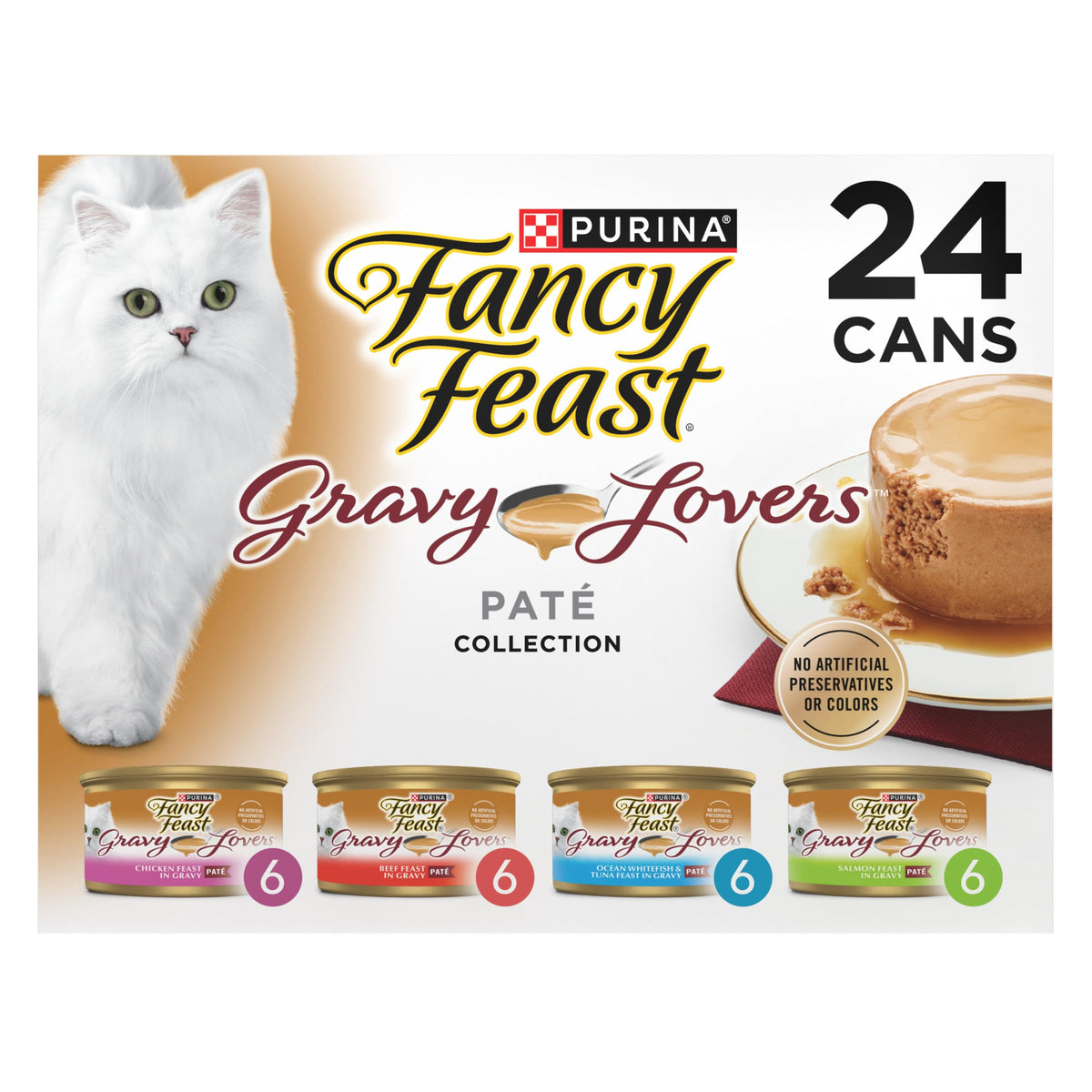Fancy Feast Gravy Lovers pack-variedad-pate-salsa: variedad sabrosa para gatos adultos.