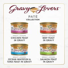 Fancy Feast Gravy Lovers res-pate: paté de res suave para gusto diario.