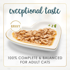 Fancy Feast Gravy Lovers salsa de pavo espesa, ideal como plato diario.
