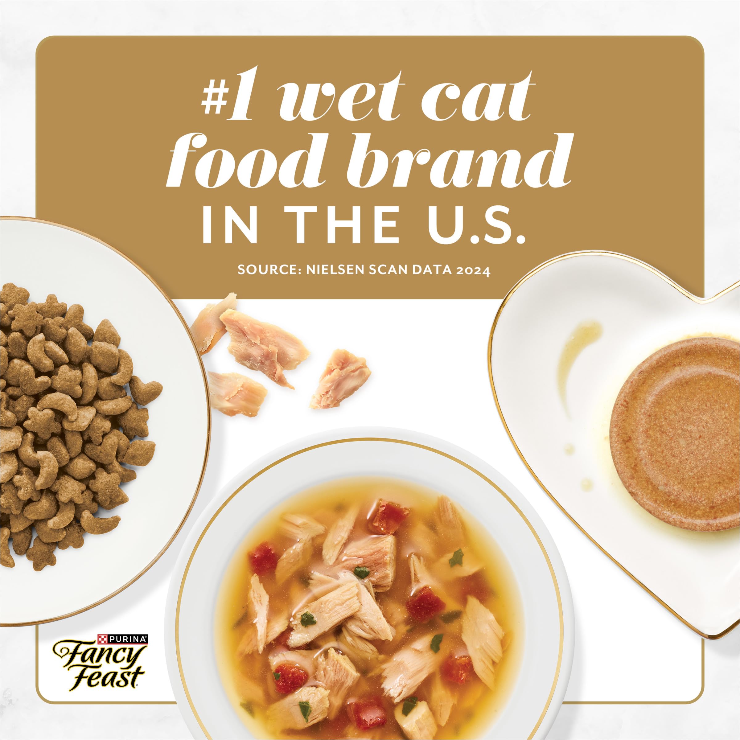 Fancy Feast Latas Apiladas Centros Sabrosos: envase práctico y listo para servir.