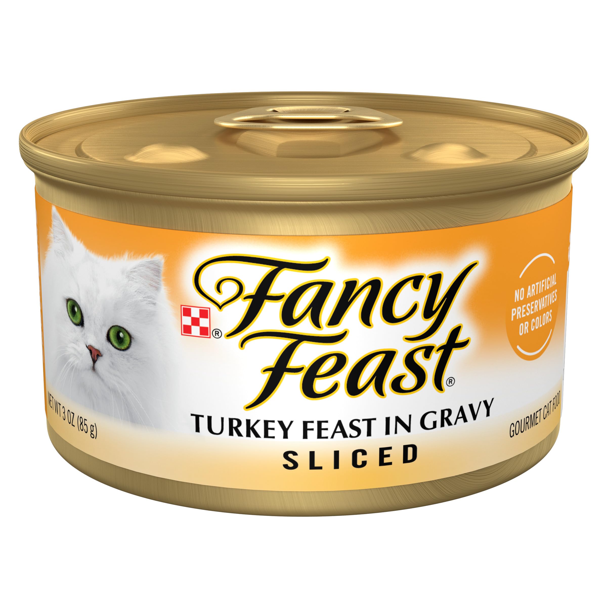 Fancy Feast pavo en rodajas en salsa: porciones fáciles para la cena de tu gato
