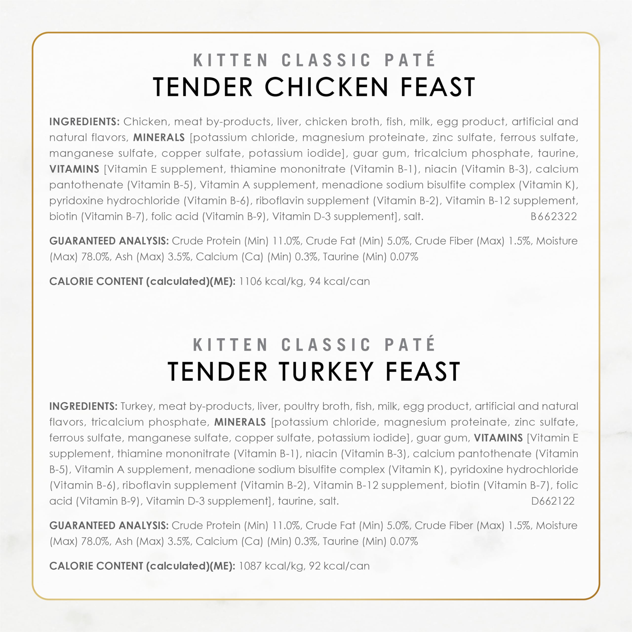 Fancy Feast pollo lata abierta, proteína real para gatitos felices.