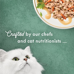 Lata Purina Fancy Feast con tapa pull-tab para servir fácilmente.