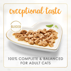 Fancy Feast trozos de pavo en salsa: textura suave para masticar