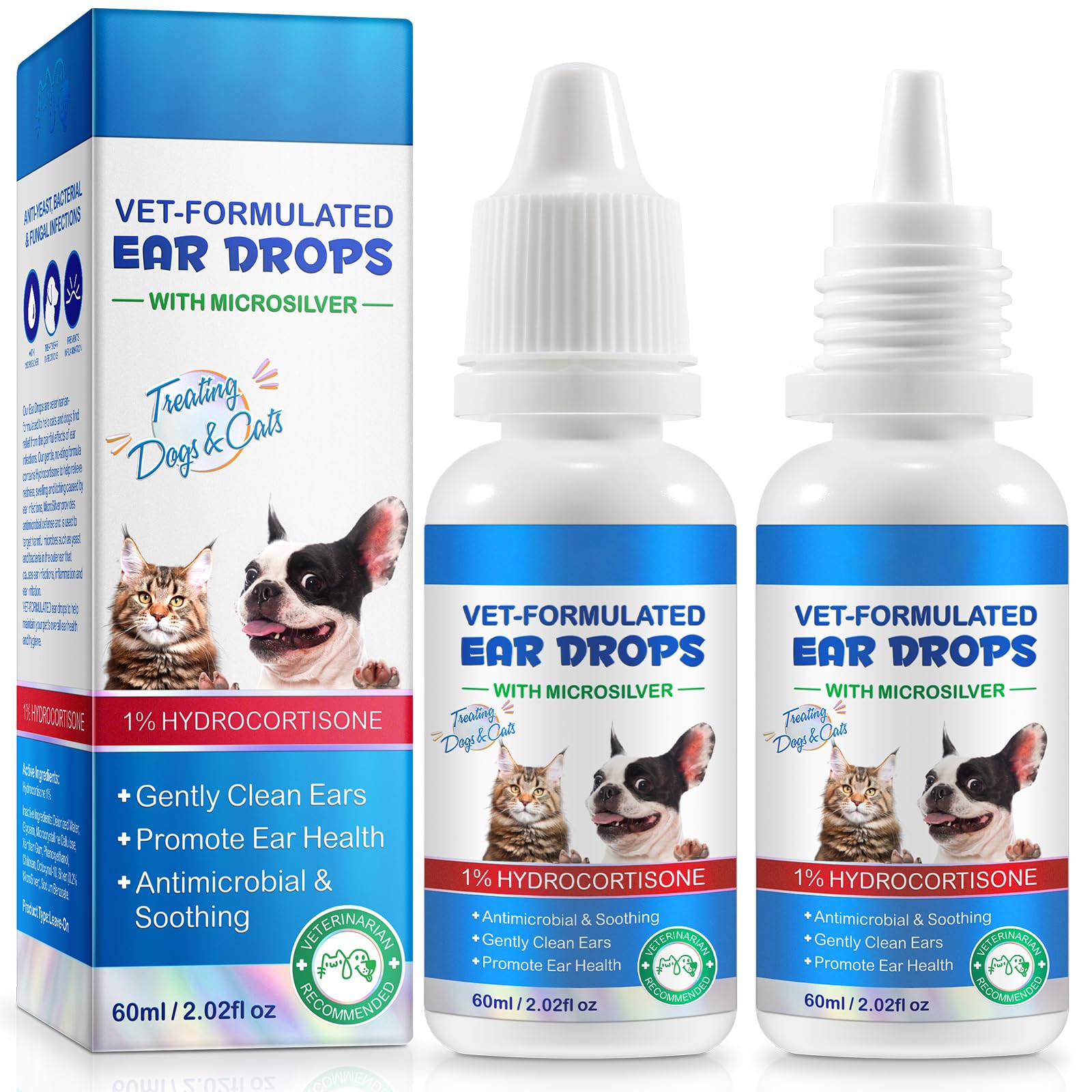 FANGCUN gotas de oreja para perros y gatos: alivio suave y cómodo.