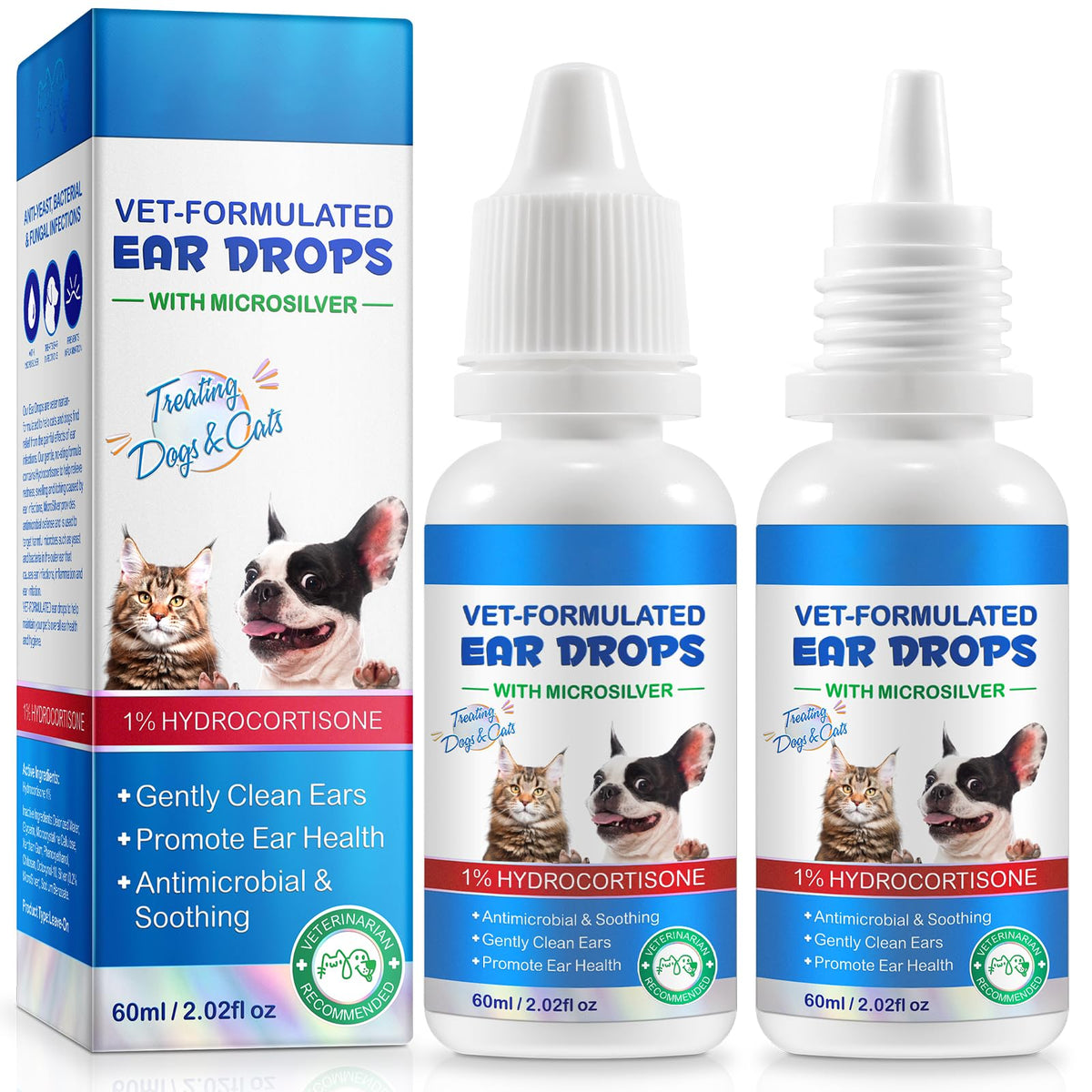 FANGCUN gotas de oreja para perros y gatos: alivio suave y cómodo.