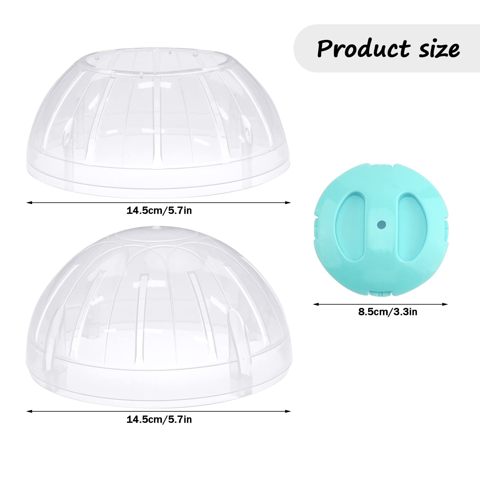 FANKUTOYS Rueda de ejercicio para hámster enano transparente en uso.