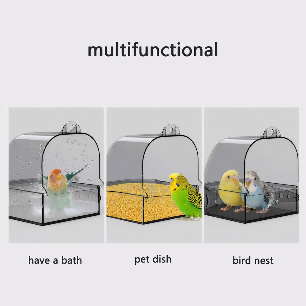 Fanlahmtasy banio-jaula cria-aves: espacio seguro para cria y baño.
