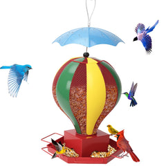 Fanosy alimentador exterior de aves, estructura metálica resistente para jardín