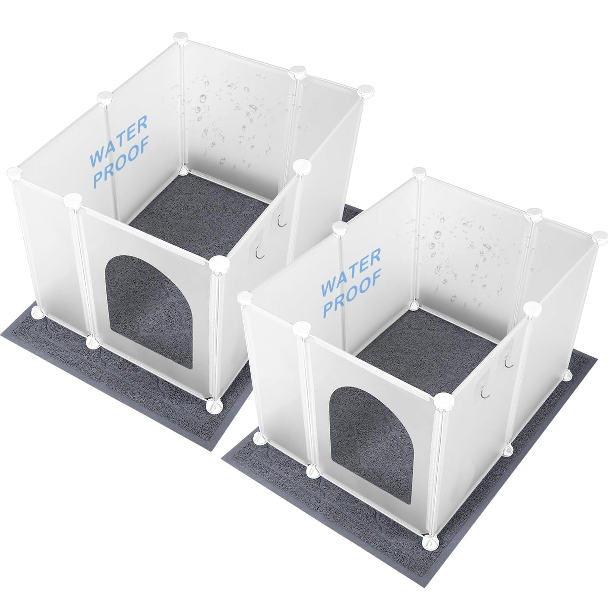 FanpBow cubiertas para caja de arena de gato grande con privacidad y protección