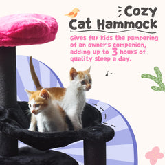 Fantasreen Árbol para Gatos 33: condo espacioso para varios felinos.