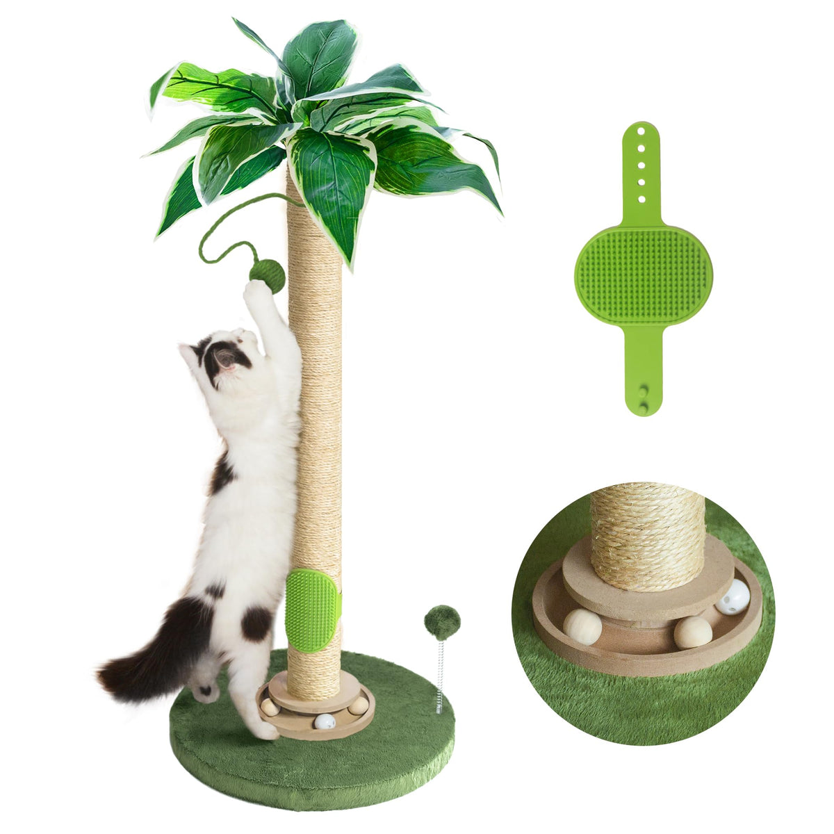 Fantasreen poste rascador para gatos 33 pulgadas ofrece estabilidad para felinos activos.