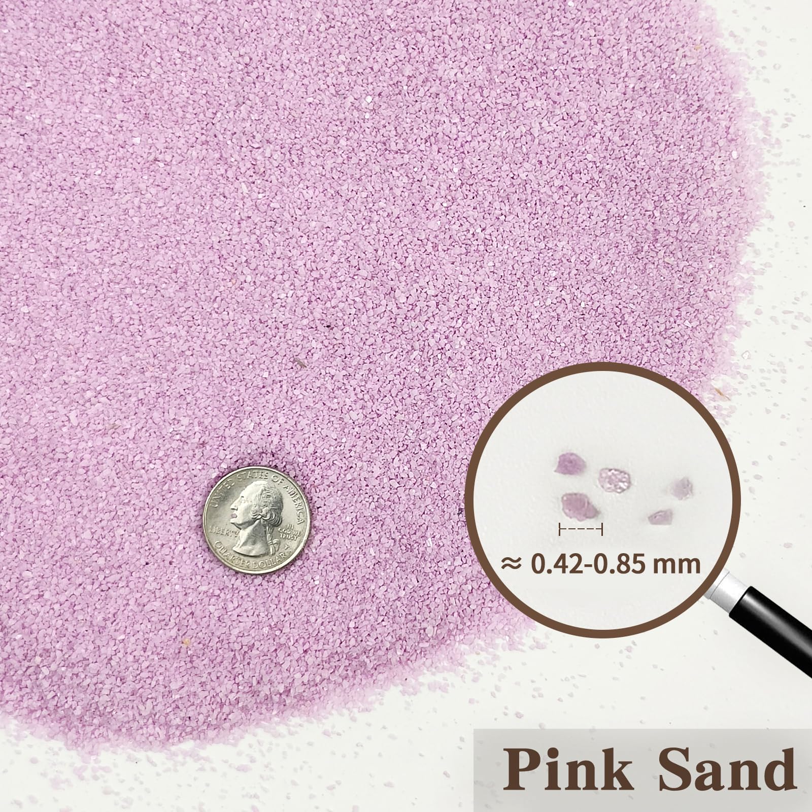 Arena rosa FANTIAN 0,4-0,8 mm para acuario y sustrato estable.