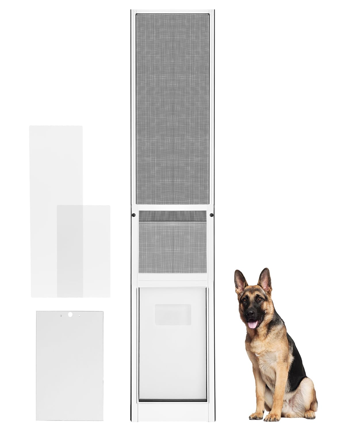 Fantrek puerta para perro extra grande, imagen general, facilita acceso seguro para mascotas grandes.