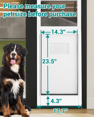 Fantrek puerta para perro extra grande, panel de malla metálica para flujo de aire y visibilidad.