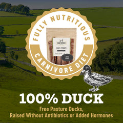 Farm Hounds tiras de pato para perros, fuente de proteína para musculatura canina