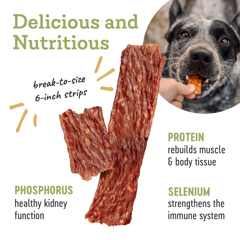 Farm Hounds tiras de pato seco, hechas en EE. UU. con ingredientes naturales
