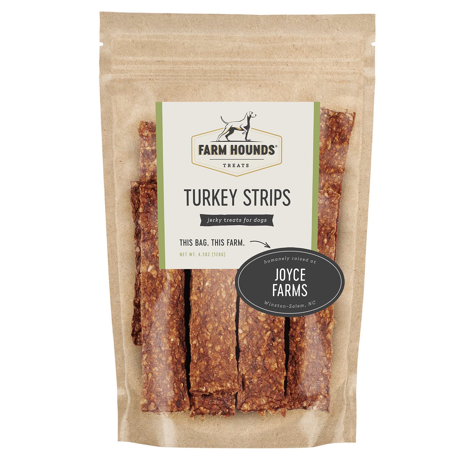 Farm Hounds Tiras de Pavo para perros - paquete 4-5 oz, snack natural.