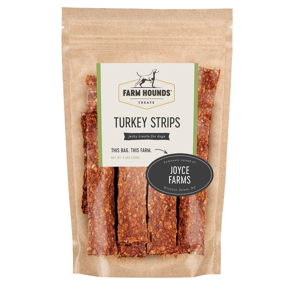 Farm Hounds Tiras de Pavo para perros - paquete 4-5 oz, snack natural.