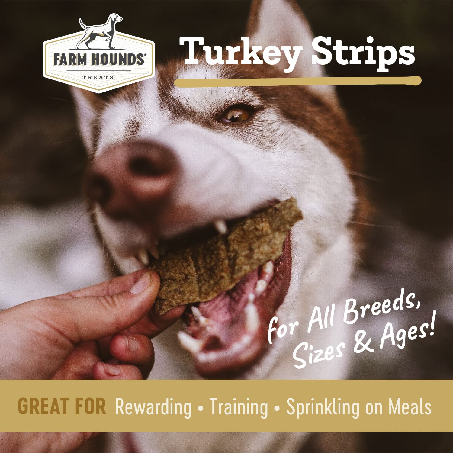 Farm Hounds Tiras de Pavo para entrenamiento y recompensas.