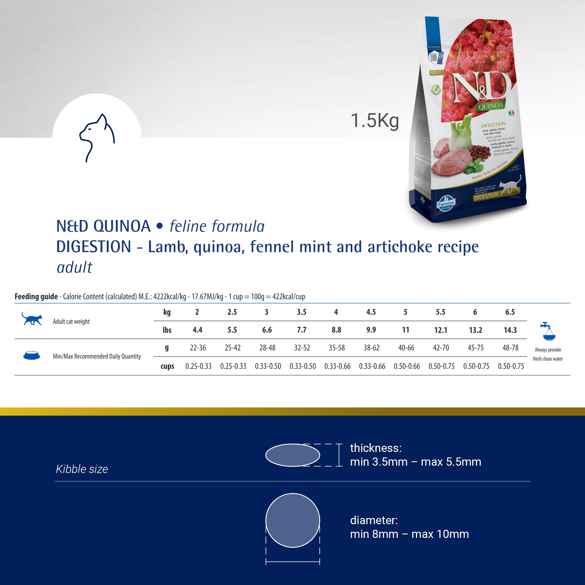 Gato comiendo Farmina N&D, experiencia de alimentación agradable