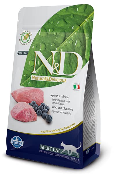 Farmina proteína-alta cordero-arándano, apoyo para energía diaria.