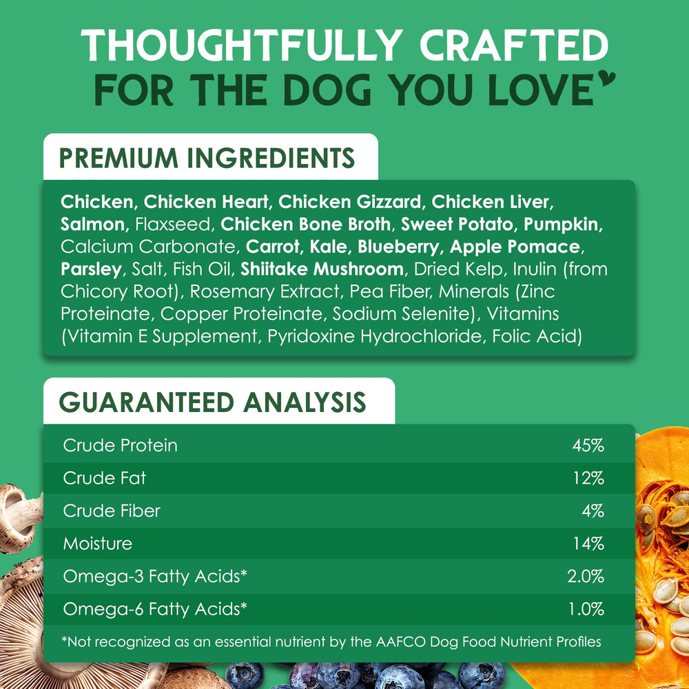 Farmland Traditions The Good List, textura suave tipo jerky para perros exigentes.
