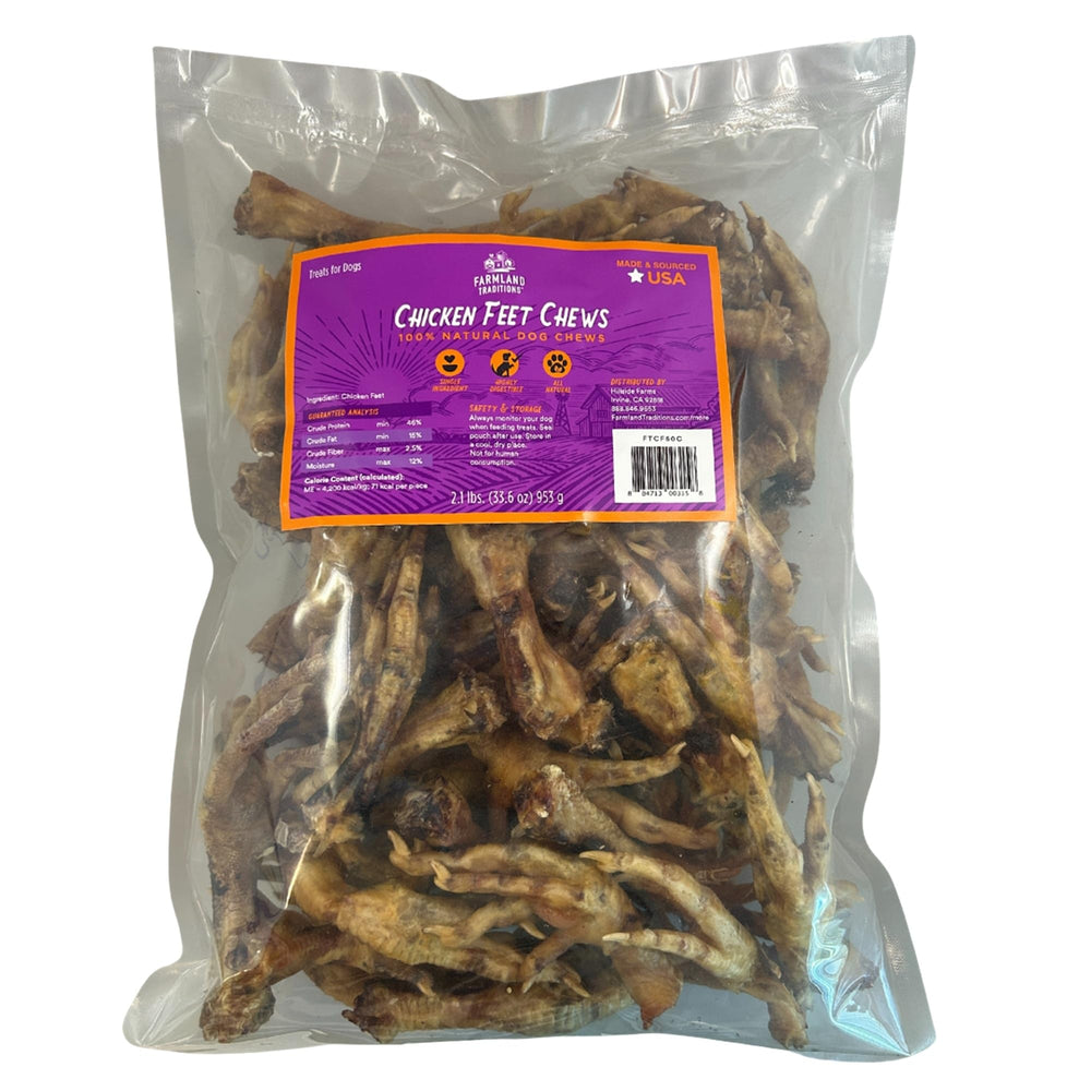 Farmland Traditions patas de pollo para perros, sabor natural y apoyo dental suave