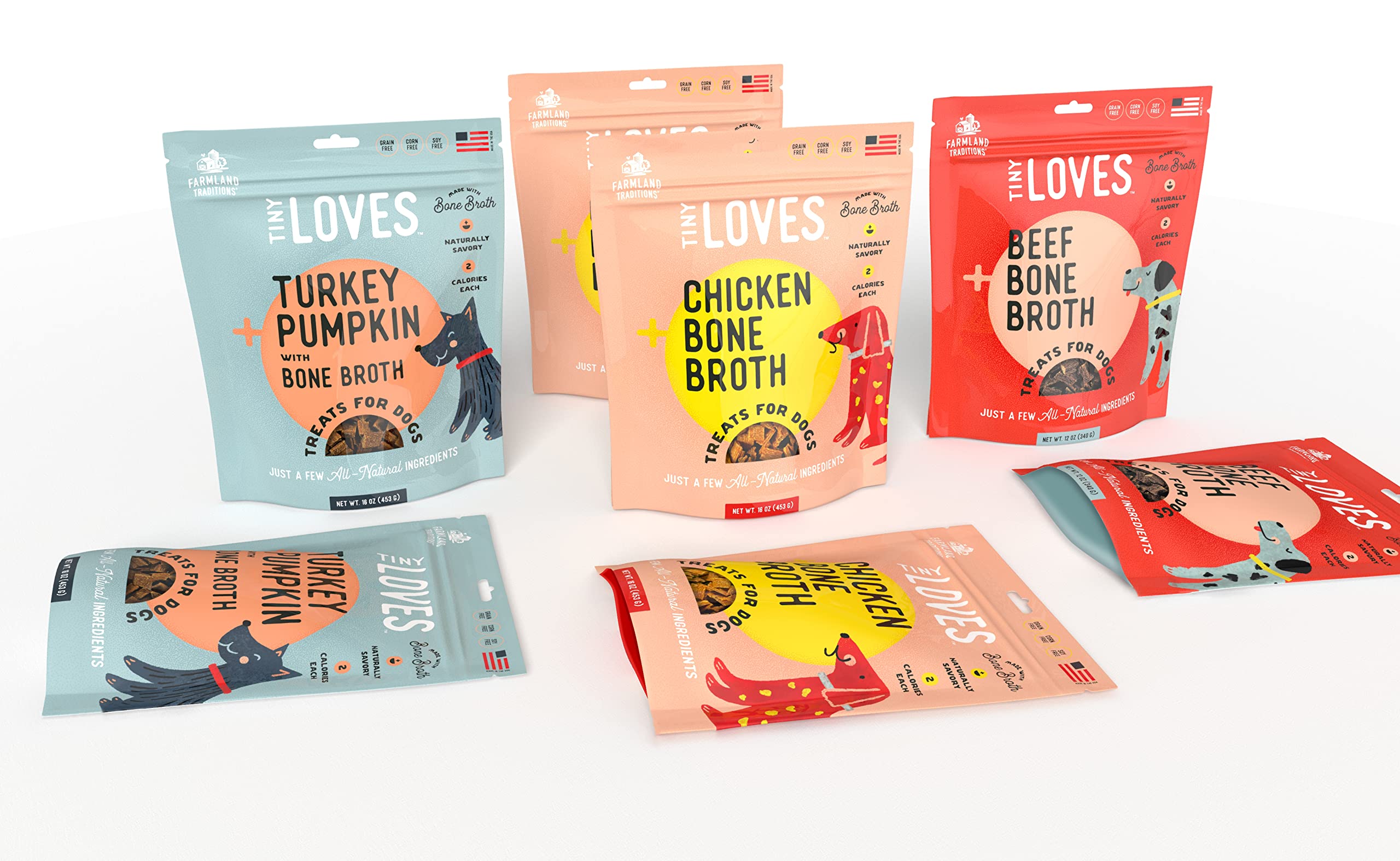Farmland Traditions Tiny Loves Jerky, solo 2 calorías por premio para entrenamiento ligero
