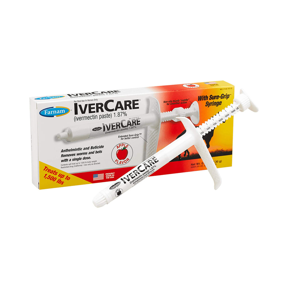 Farnam IverCare, jeringa de agarre seguro para dosificación precisa.