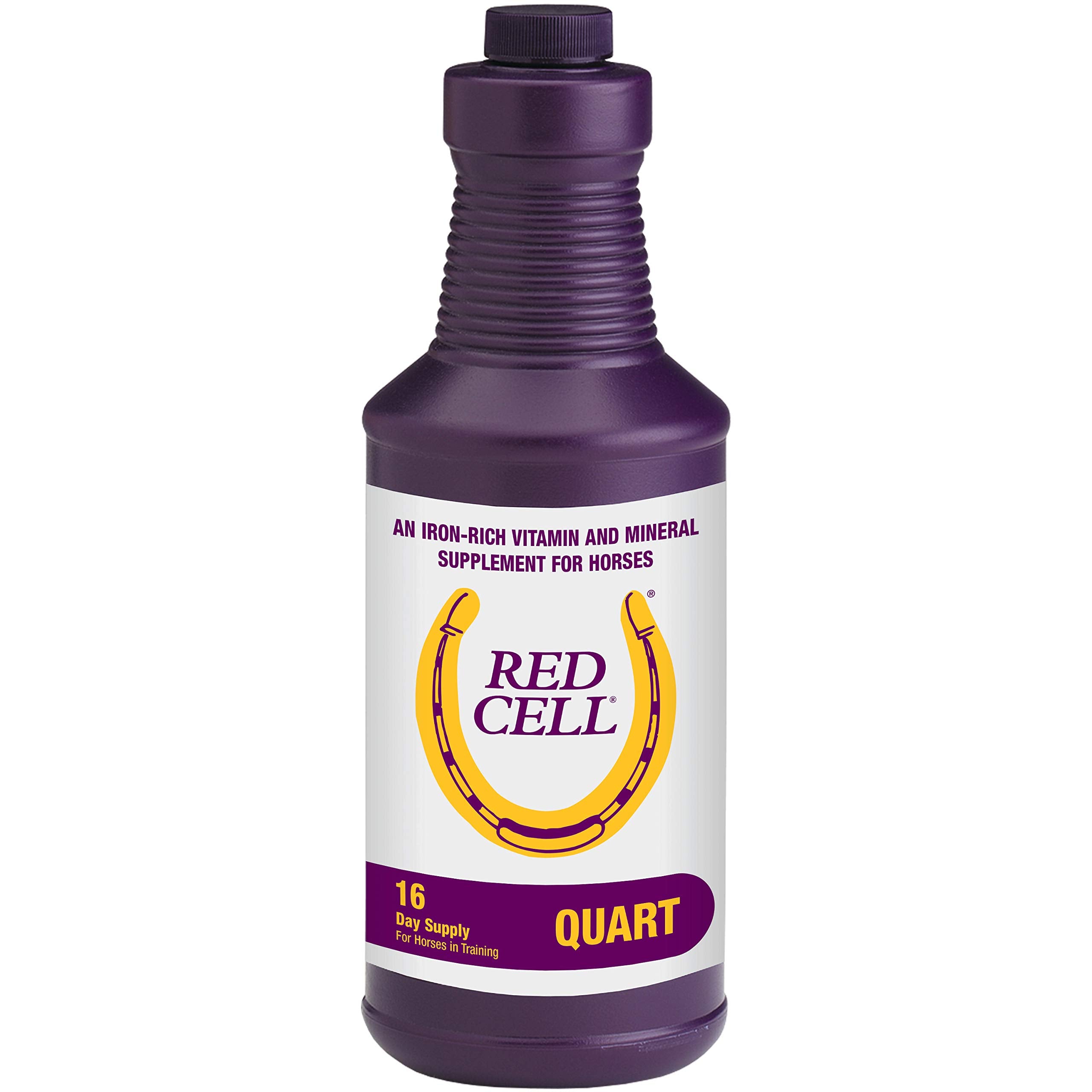Farnam Red Cell, botella líquida para caballos con sabor a yuca.