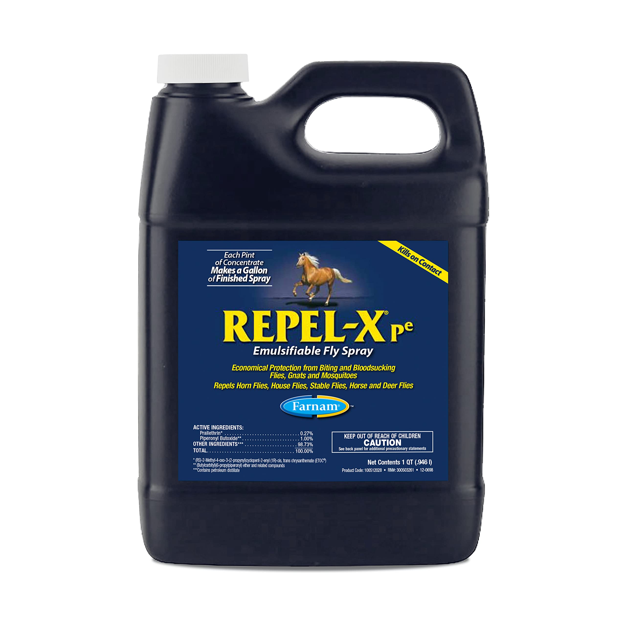Farnam Repel-XPe concentrado emulsificable para mezclar con agua, uso en caballos