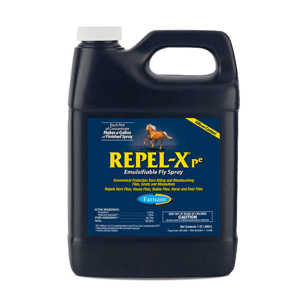 Farnam Repel-XPe concentrado emulsificable para mezclar con agua, uso en caballos