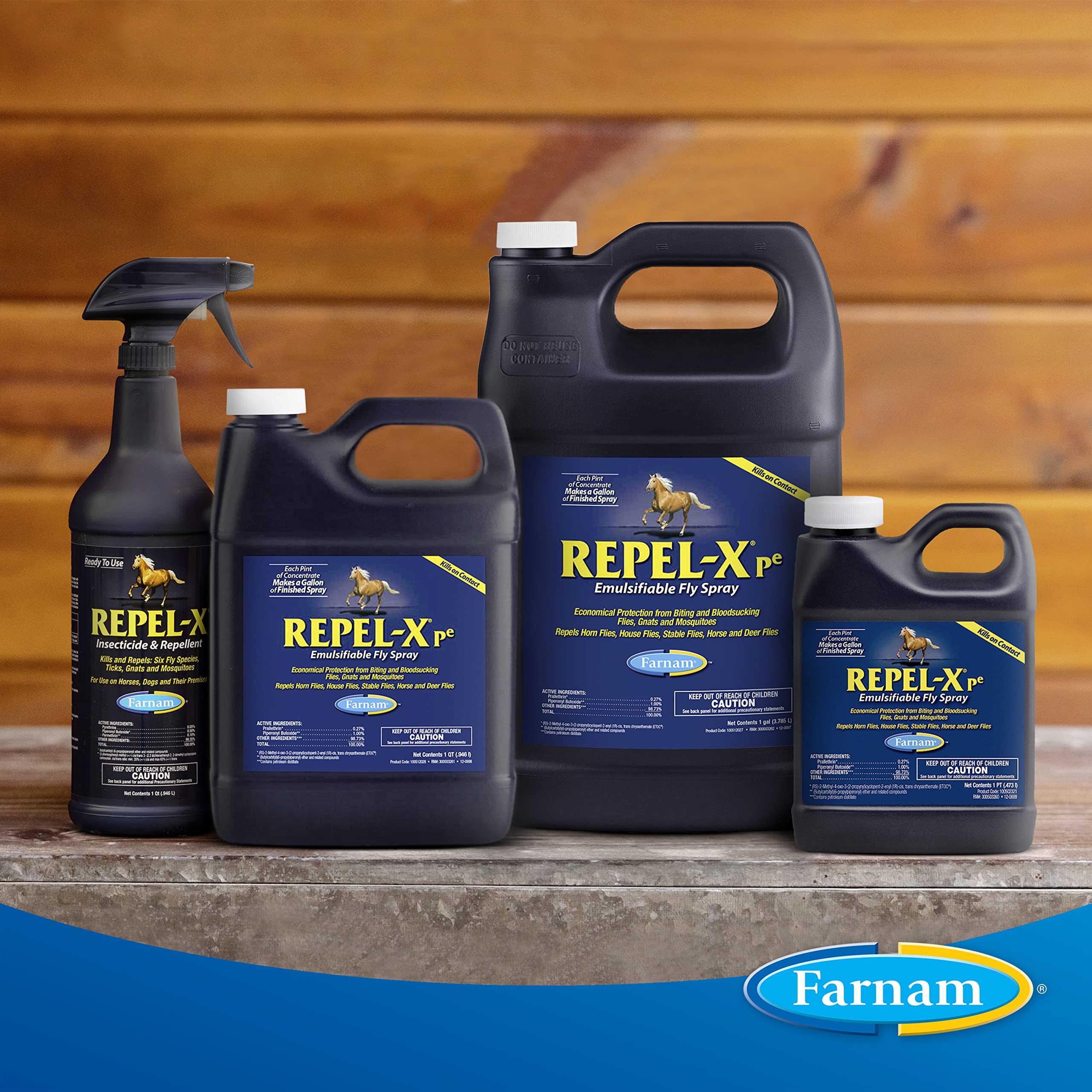 Etiqueta de Farnam Repel-XPe con instrucciones claras