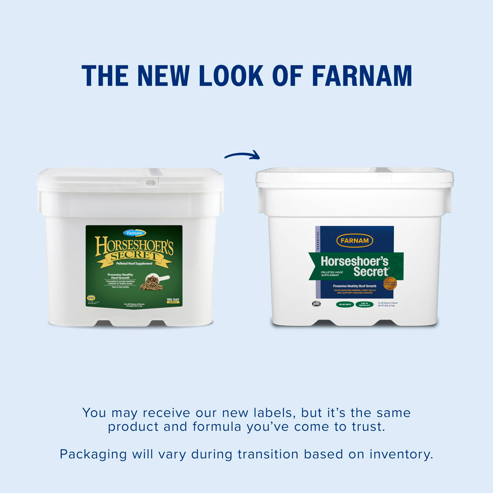Farnam Horseshoer’s Secret fortalece paredes de cascos para uso diario.