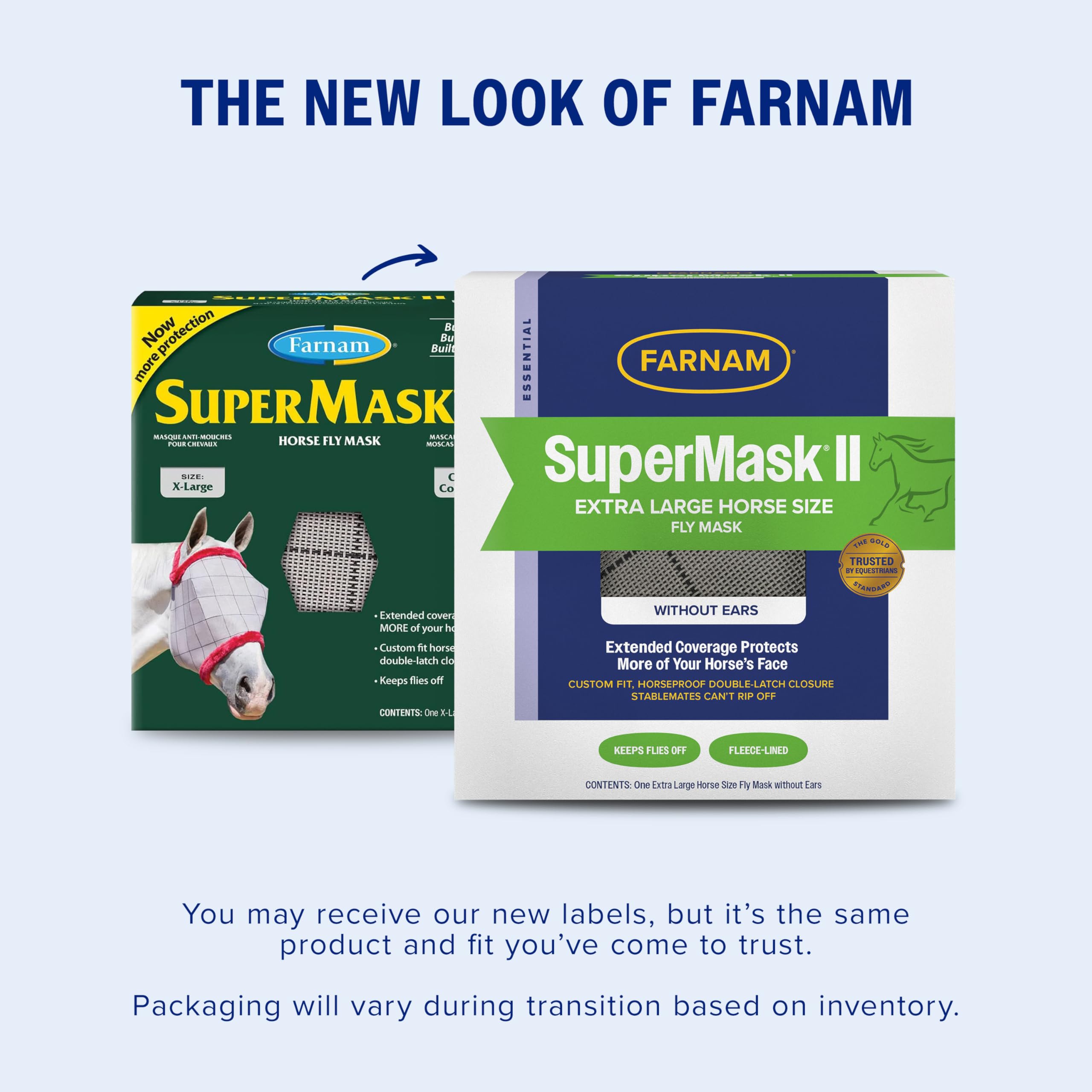 Cierre doble bajo la mandíbula del Farnam SuperMask II para mayor seguridad.