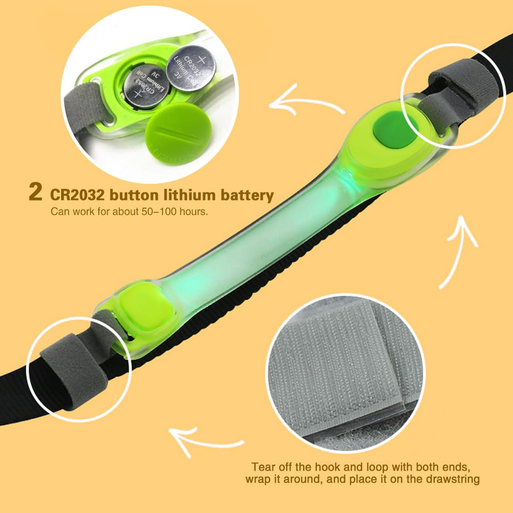 Fashion&cool luz LED con velcro para fijar en la correa del perro.