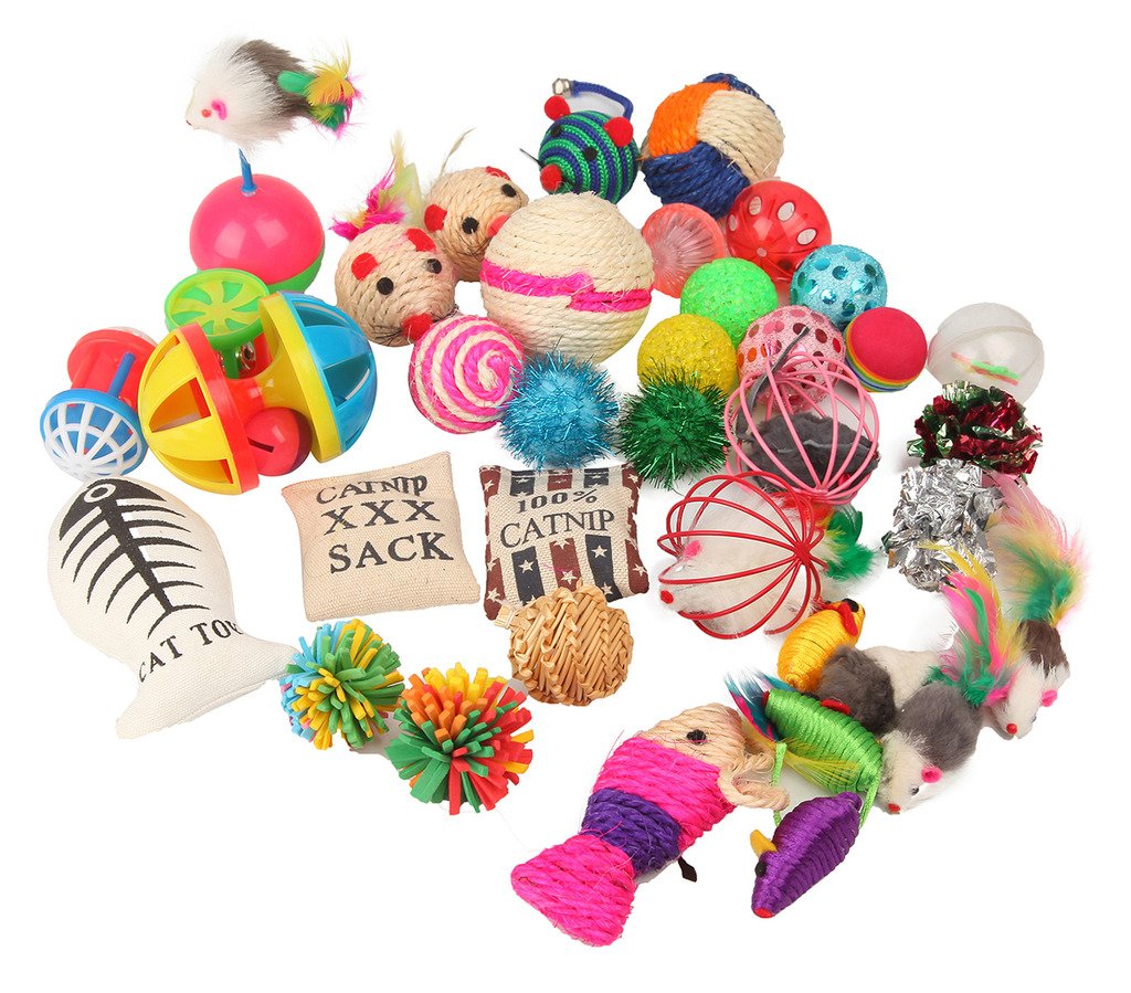 Pack de juguetes Fashion's Talk para gato: variedad de 20 piezas para estimular curiosidad