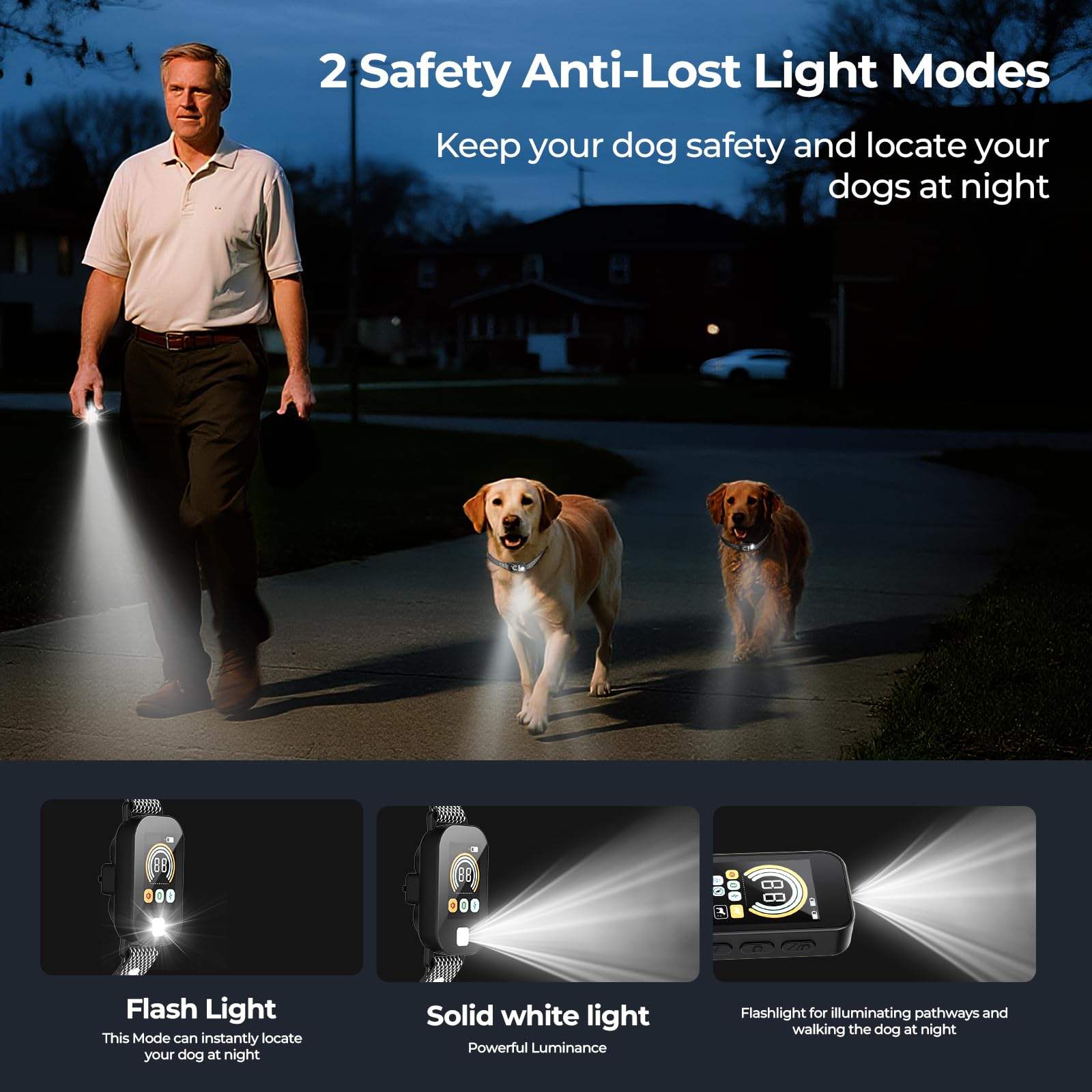 Fatjopet luz-noche-caminatas, guía visible en paseos nocturnos