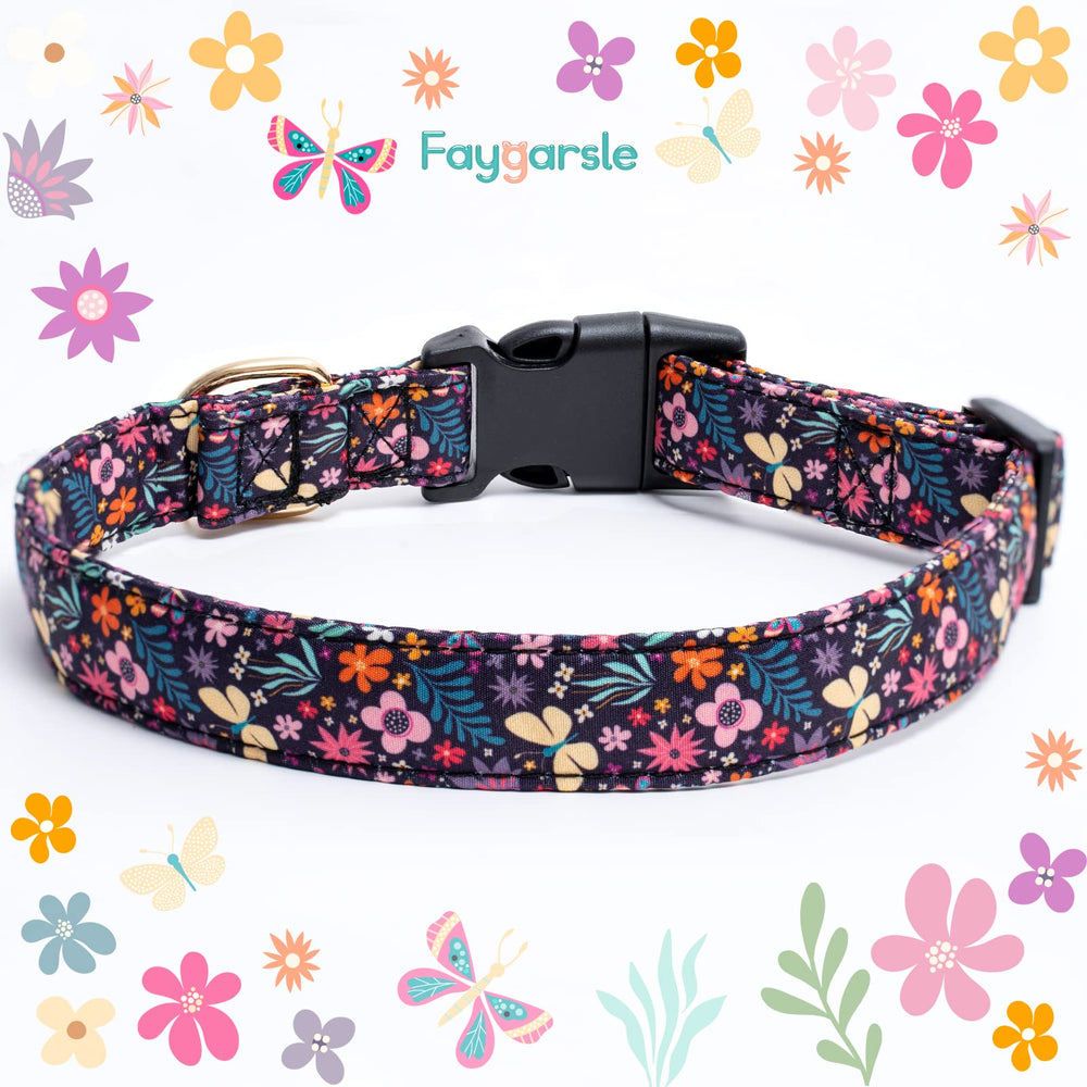 Faygarsle collar para perro con cierre rápido y anilla dorada
