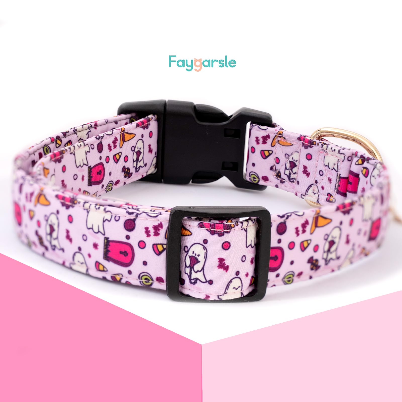 Collar Faygarsle ajustable con cierre plástico, fácil de poner y quitar.