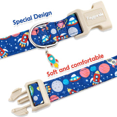 Faygarsle collar espacial cierre rápido para ajuste cómodo y seguro.