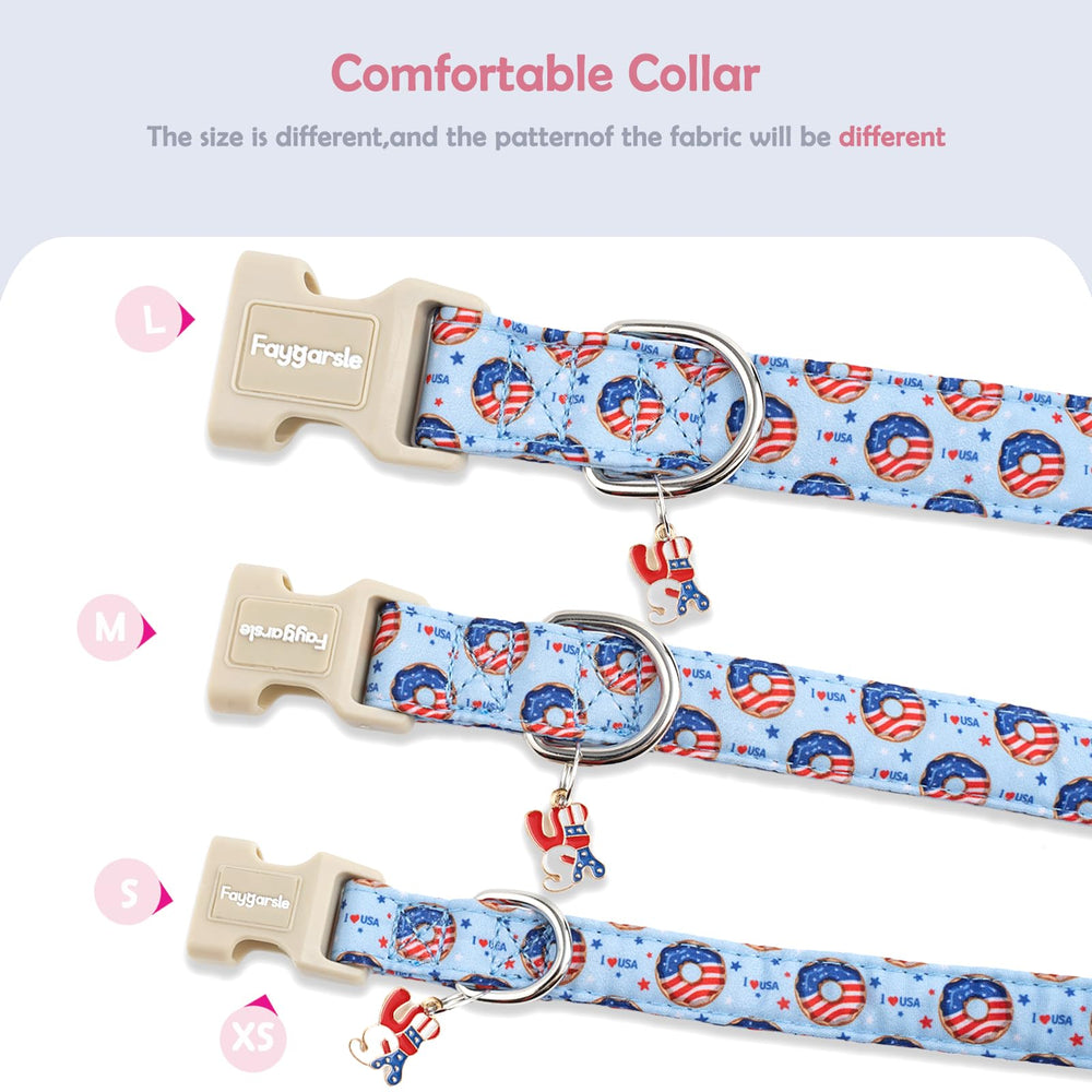 Collar Faygarsle con diseño 4 de julio y estrellas festivas.