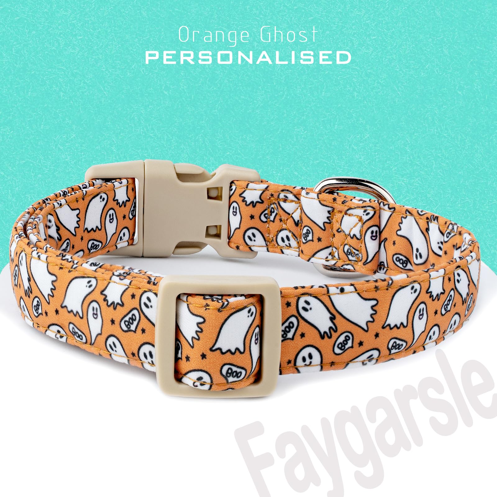 Collar Faygarsle con hebilla plástica y ajuste seguro para perros de todos los tamaños.