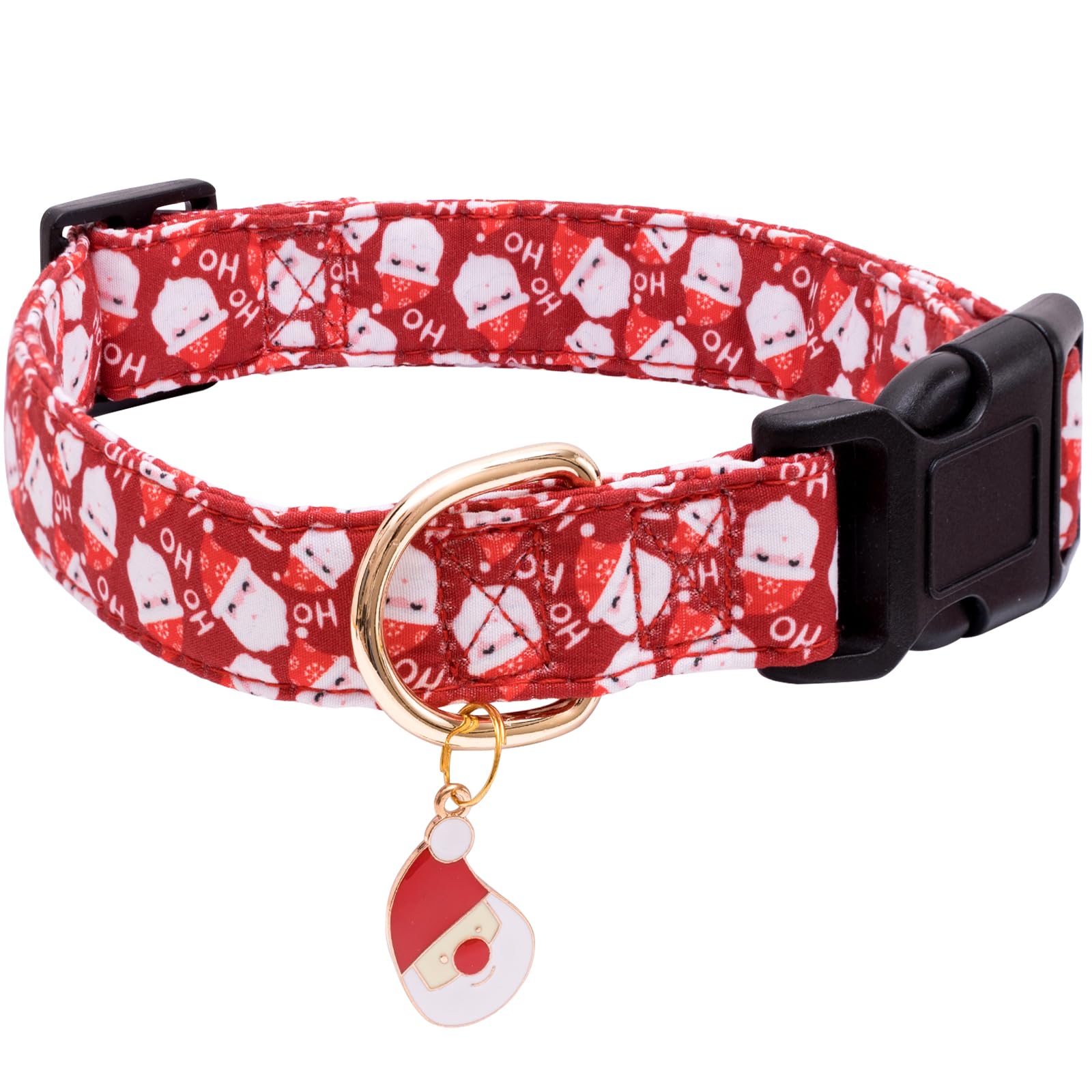 Faygarsle collar para perro con diseño navideño Papá Noel, ideal para celebrar las fiestas.