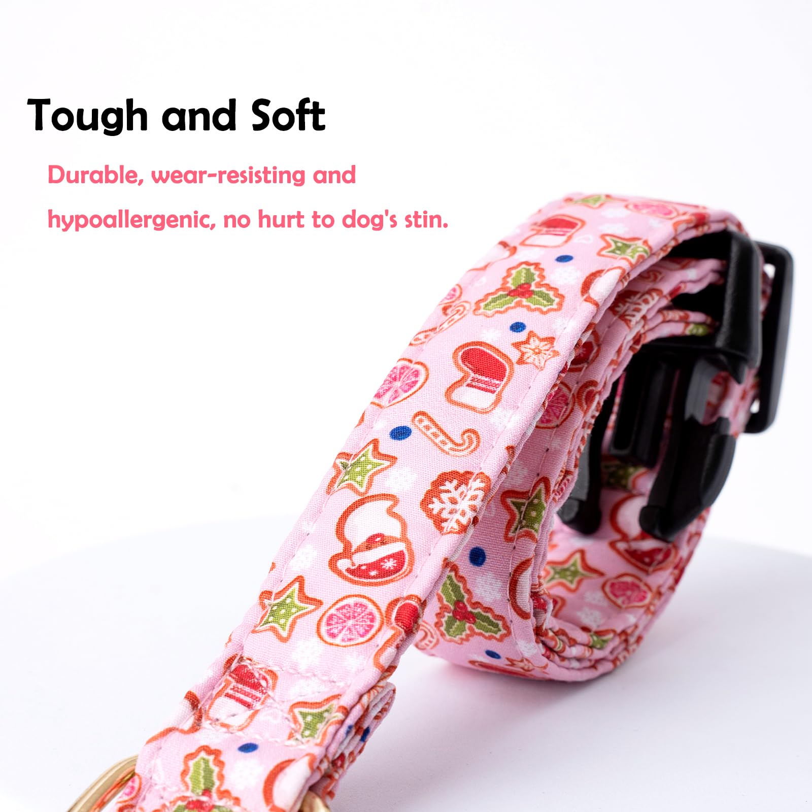 Collar Faygarsle rosa con hebilla, ajuste seguro para diferentes tamaños.